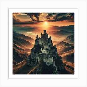 Castle At Sunset 1 Art Print