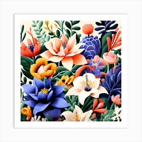 Floral Background Art Print