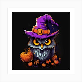 Halloween Owl 3 Art Print