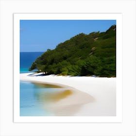 White Sand Beach Art Print