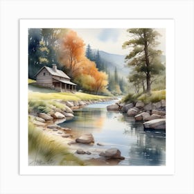 Cabin In The Woods 3 Art Print