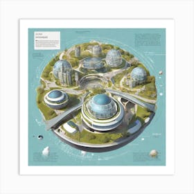 Futuristic City 56 Art Print