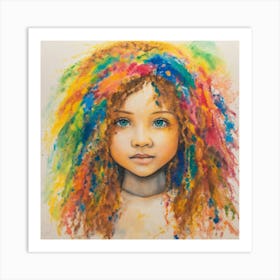 Precise Lines Of A Colorful Crayon Drawing Of An U3 Art Print