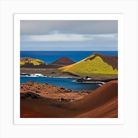 Lava Fields In The Galápagos Islands Art Print