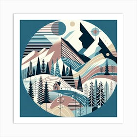 Scandinavian style, Dolomites 1 Art Print