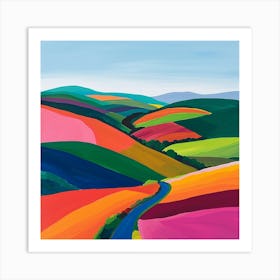 Colourful Abstract Exmoor National Park England 2 Art Print