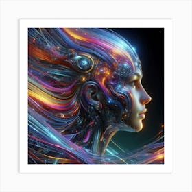 Futuristic Woman 6 Art Print