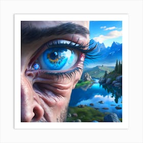 Eye Of A Man Art Print