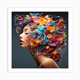 Colorful Hair Art Print