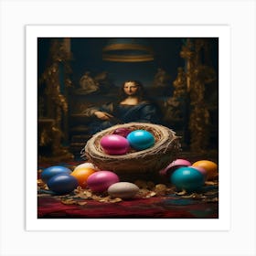 Easter Eggs In A Nest Art Print