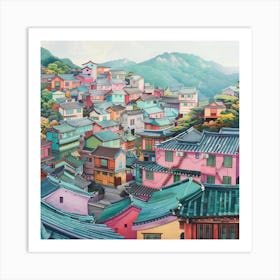 Korean Village 1 Art Print