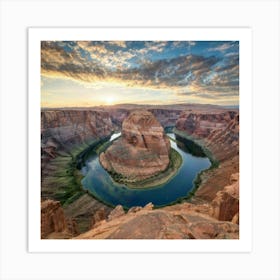 Sunset At Horseshoe Bend 1 Art Print