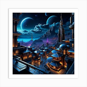 Sci-Fi City 8 Art Print