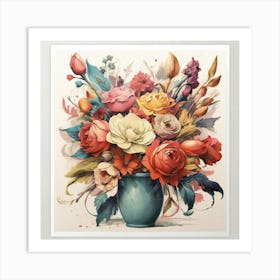 Flowers In A Vase Print Art Print