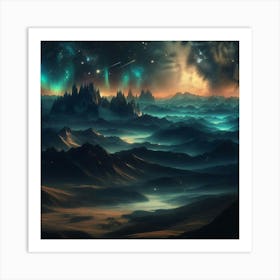 Space Landscape 22 Art Print