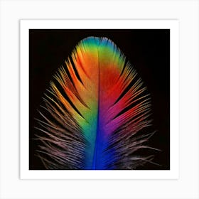 Firefly Vibrant Multicolored Feather With Intricate Gradient Details 25359 (2) Art Print