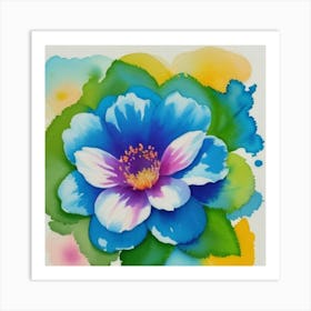 Blue Flower Art Print