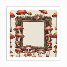 Frame Of Mushrooms 16 Art Print