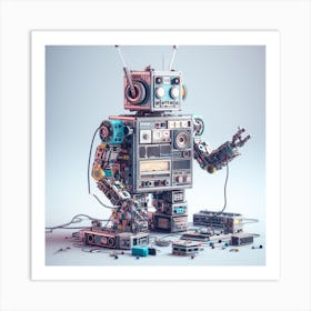 Dj Robot Art Print