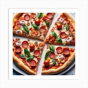 Pizza On A Plate 3 Art Print