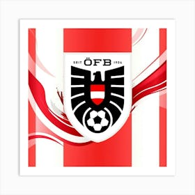 Austria National Football Team Logo Wall Art 13 Art Print