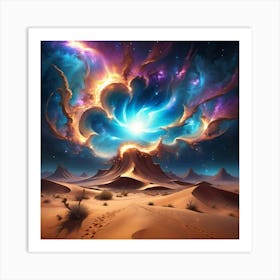 Sandstorm In The Desert Art Print