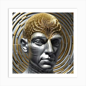 Man'S Head Art Print