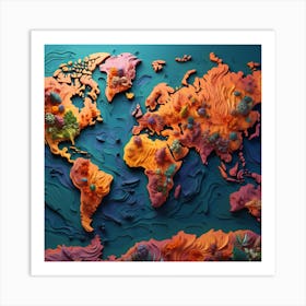 World Map 2 Art Print