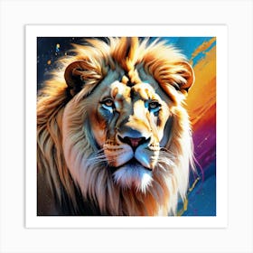 Lion Painting 89 Art Print