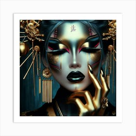 Chinese Geisha Art Print