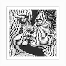 Kiss Canvas Print Art Print