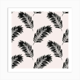 Seamless Pattern With Palm Leaves Art Print