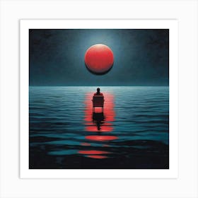 Sunset Over The Ocean Art Print