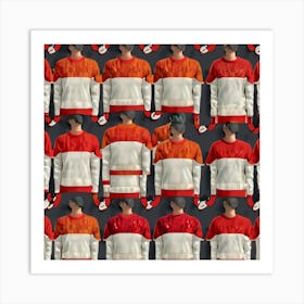 Red And White Sweaters Art Print