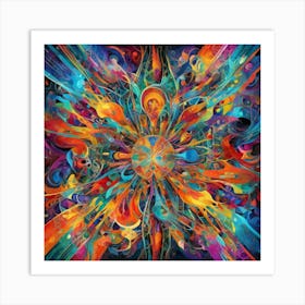 Psychedelic Abstract Painting Art Print