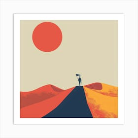 Man In The Desert Art Print