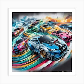 Nissan Racing Art Print