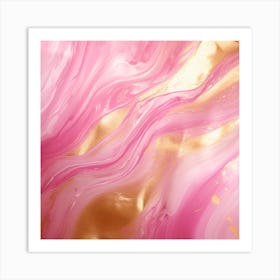 Pink Gold Abstract Background Art Print