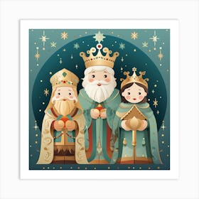 Christmas Kings And Queens Art Print