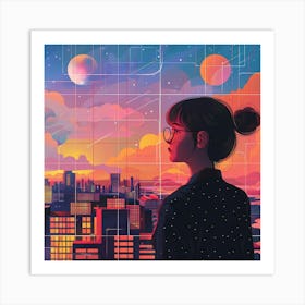 Futuristic Cityscape Art Print