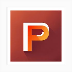 A Lettermark Of Letter P (3) Art Print