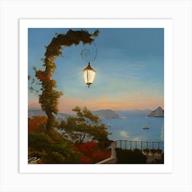 Sunset On The Balcony Art Print