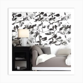 Simble Living Room Black Colour (1) Art Print