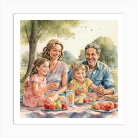 Family Picnic Art Print