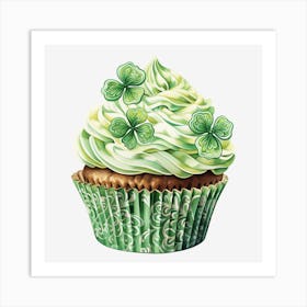 Clover Cupcake (8) Art Print