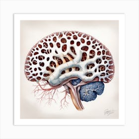 Anatomy Of The Brain Art Print