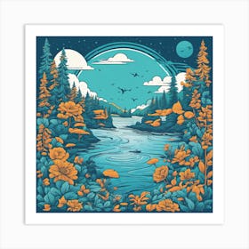 Twilight Forest Art Print