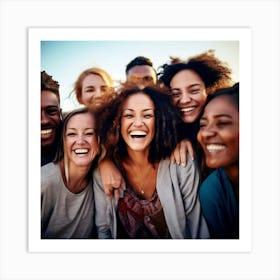 Smile Joy Friendship Unity Diversity Gathering Culture Community Celebration Laughter Con Art Print