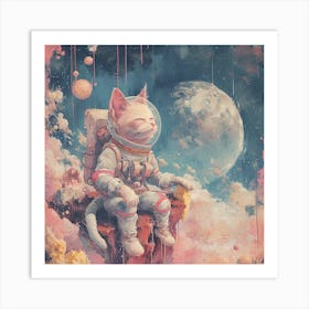 Cat In Space 5 Art Print