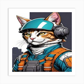 Engineering Cat Art Print